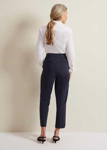 Phase Eight Ulrica Tapered Trousers Navy USA | 2485609-NM